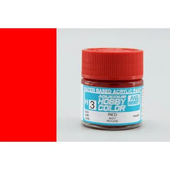 Modelářská barva Gunze - Aqueous - H003 - Red - Červená 10ml