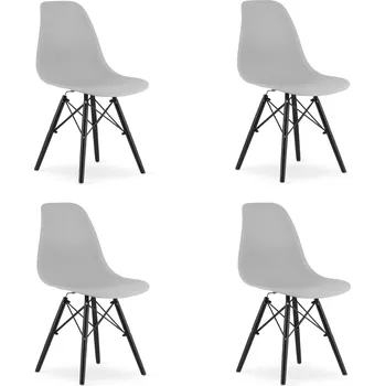 Židle OSAKA šedá / nohy černé x 4