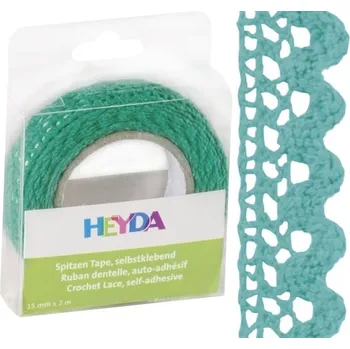 Lepicí páska Páska samolepicí 1,5cm x 2m textilní tyrkys