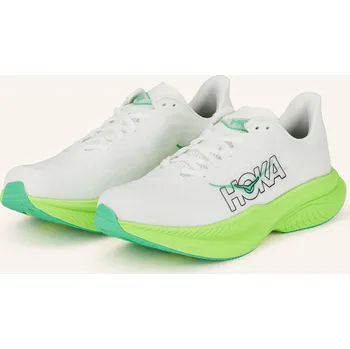 Pánská obuv Hoka Pánské Běžecké Boty Mach 6, bílá / neonově zelená, 44