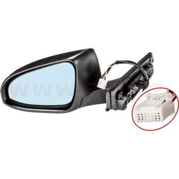 Auto zrcátko zpětné zrcátko el. ovládané, el. sklopné, vyhřívané s blikačem, konvexní pro lak (9 pinů) L