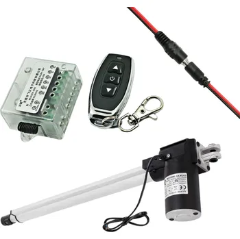 MXM Lineární elektricky pohon DC 12V 6000N, 200mm s dálkovým ovladačem a kabelem