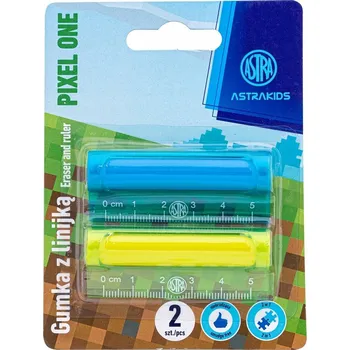 pravítka ASTRA Pravítko s gumou 2v1 Pixel One