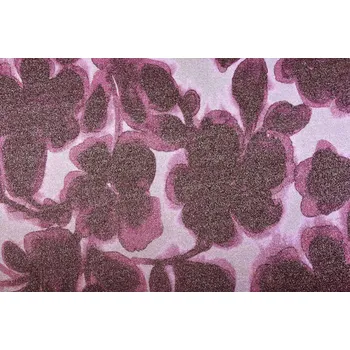 Pletenina v šedé barvě s potiskem květin a s lurexovou nití MI57207/18177