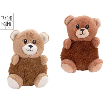 plyšák Take Me Home medvídek plyšový 15 cm sedící - mix barev (hnědá, tmavě hnědá)