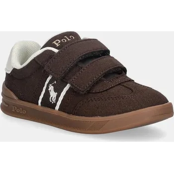Chlapecká obuv Dětské tenisky Polo Ralph Lauren HERITAGE COURT III T-TOE EZ hnědá barva, RL03358201 88X, EUR 23