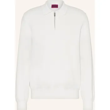 Hugo Pánská Úpletová Polokošile San Pauley, bílá, M