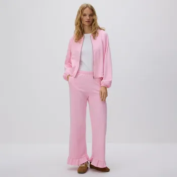 Dámské kalhoty Reserved - Kalhoty s volánky - růžová - XU670-30X - XU670-30X-S