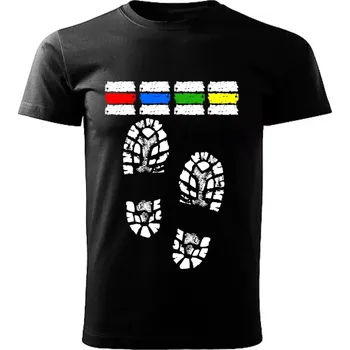 Pánské tričko Tričko pro turisty černé (turistické tričko značení)