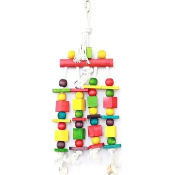 Krmivo pro ptáka Hračka pro velké papoušky Blocks N Beads
