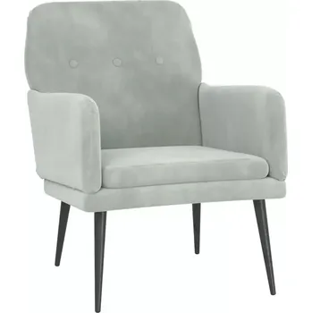 Křeslo Křeslo relaxační, nohy tmavé, látka světle šedá, ROSE