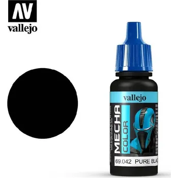 Modelářská barva Vallejo - Mecha Color 69042 Pure Black 17 ml.