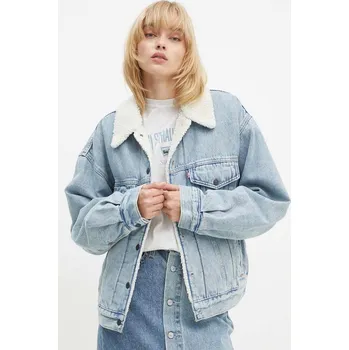 Dámská casual bunda Džínová bunda Levi's dámská, přechodná, oversize, A4435 modrá 50J, vel. S