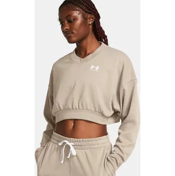 Dámská mikina Dámská mikina Under Armour Rival Terry OS Crop Crew M Hnědá