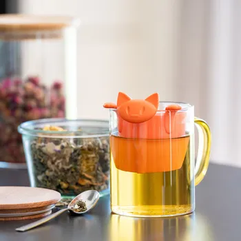 Sítko na čaj Koziol Sítko na čaj MIAOU oranžové