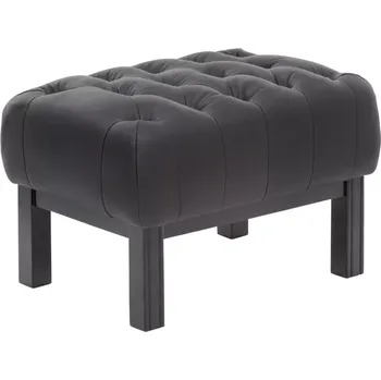 Taburet Taburet kožený Chesterfield černý (Taburet Chesterfield)