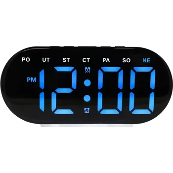 Budík JVD Digitální budík do sítě s modrými číslicemi JVD SB8035.4 (s LED podsvícením)