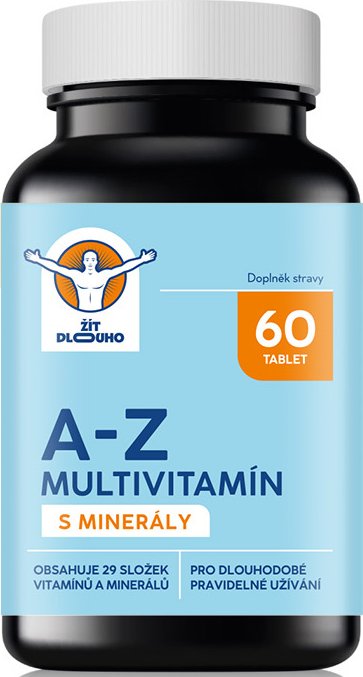 A-Z multivitamín s minerály 12 vitamínů 7 minerálů 60 tablet