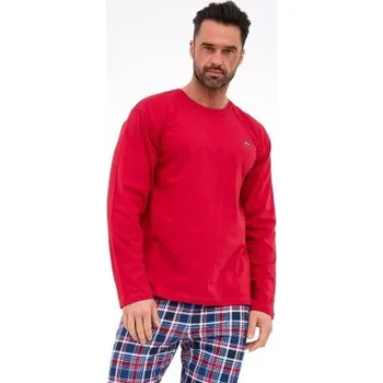 Pánské pyžamo Pánské pyžamo Cornette Ready 3 - bavlna Bordó 2XL