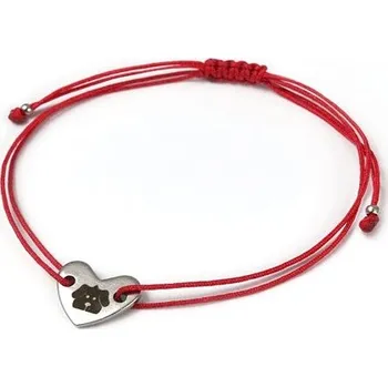 Náramek Srdíčkový náramek PEJSEK „Click and Feed“ červený