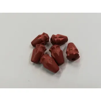 Dětské navlékací korálky Dřevěné korálky - tvar č.1 cihlový - 10x15mm - 6ks