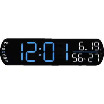 Budík JVD Digitální moderní budík do el. sítě JVD SB5512.3 s modrými LED číslicemi (LED osvětlení)