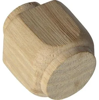 Dřevěná ozdobná krytka šířka 30, výška 30, čep o 20, délka čepu 8 mm, dub