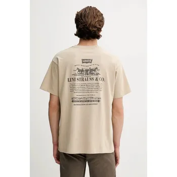 Bavlněné tričko Levi's 87373.0217 béžová 80X, vel. S