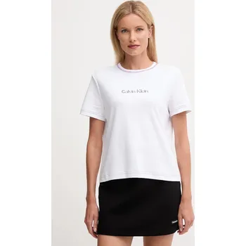 Dámské tričko Bavlněné tričko Calvin Klein Jeans dámské, bílá barva, LV047D213G 00X, vel. XXS