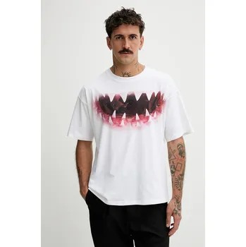 Bavlněné tričko Diesel T-BOXT-T21 pánské, bílá barva, s potiskem, A19617.0PLAT 00X, vel. L