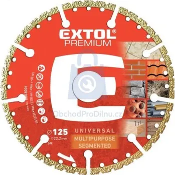 Řezný kotouč Kotouč řezný univerzální diamantový MULTI, EXTOL PREMIUM 150 x 2,2 x 22,2 mm, balení 1 ks