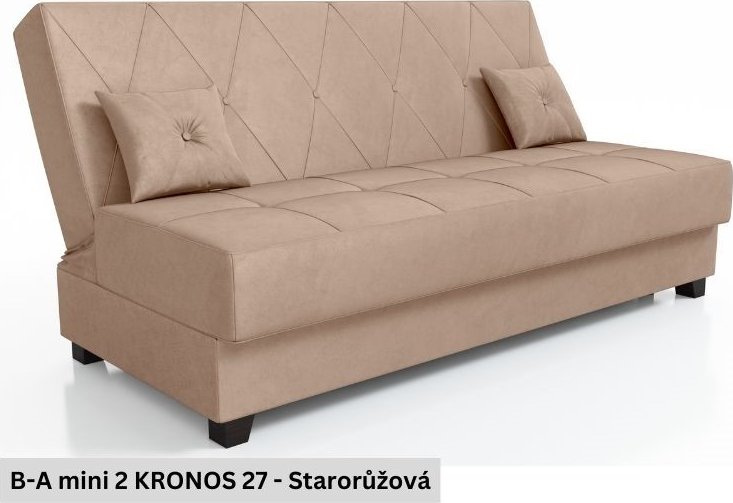 Rozkládací pohovka STRAKOŠ B-A mini 2 s úložným prostorem, rozkládací na spaní