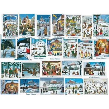 Josef Lada Vánoční pohlednice A6 12 motivů