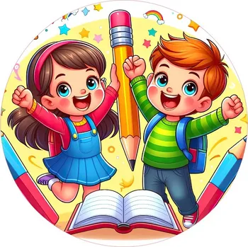 Jedlá dekorace na dort Škola_02 Materiál: Jedlý papír