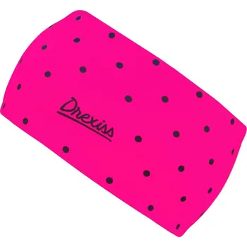 Čepice Funkční čelenka dvouvrstvá Drexiss s fleecem Dot - neon pink - zateplená obvod hlavy 53-58 cm