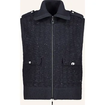 Dámská vesta Monari Dámská Pletená Vesta S Flitry, tmavě modrá, 36