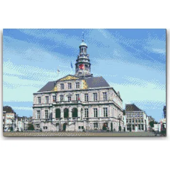 Diamantové malování Diamantové malování - Radnice Maastricht - Nizozemsko Velikost: 40x60cm, Rámování: Pouze srolované plátno, Diamanty: Čtvercové