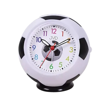 Budík JVD Dětský fotbalový netikající tichý budík JVD SRP9001.1 (s osvětlením)