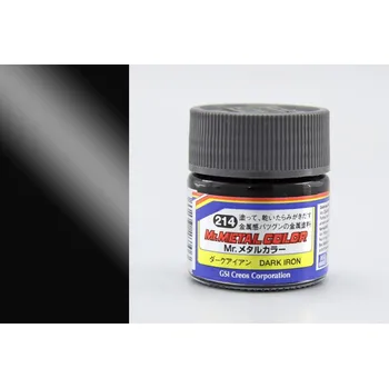 Modelářská barva Gunze - Mr.Metal color - MC214 - Dark Iron - Tmavé železo 10ml