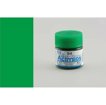 Modelářská barva Gunze - Acrysion - N094 - Clear Green - Transparentní zelená 10ml
