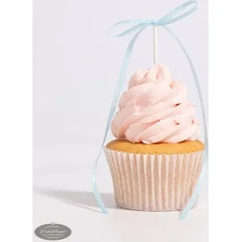 Party dekorace PME Ozdoby na dort mašle – modré 8 ks