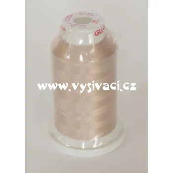 Nit vyšívací nit Gunold Sulky béžová 508, návin 1000m, viskóza Jednotka: kón návin 1000m