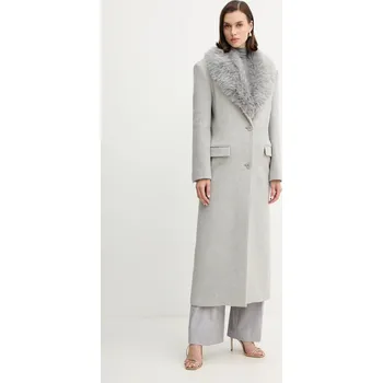 Dámský kabát Kabát s příměsí vlny Patrizia Pepe šedá barva, 2O0212 A512 2O0212.A512 09X, vel. 36