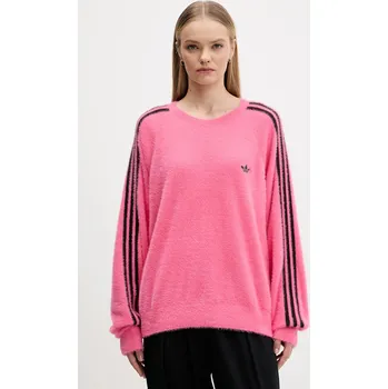 Dámský svetr Svetr adidas Originals Holiday dámský, růžová barva, JX7811 30X, vel. XXS