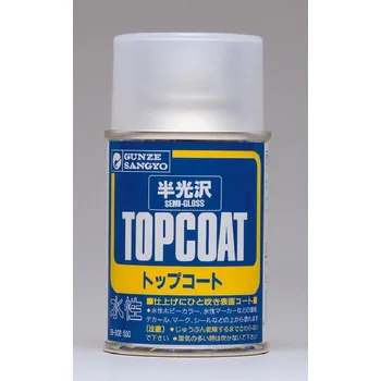 Modelářská barva Gunze - B502 - Mr.Top Coat Semi-Gloss - Pololesklý lak 86ml