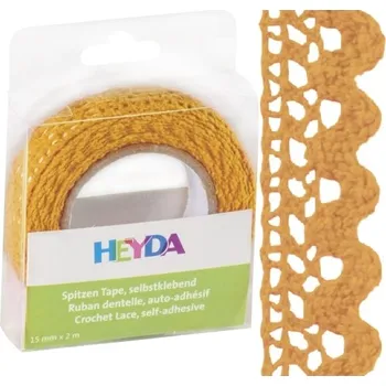 Páska samolepicí 1,5cm x 2m textilní mango