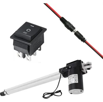 Pohon brány MXM Lineární elektricky pohon DC 12V 6000N, 200mm s momentovým spínačem a kabelem