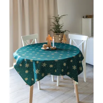 ubrus Vánoční ubrus zelený Kulatý ubrus / průměr ubrusu Ø 70 cm