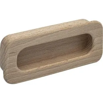 Nábytkové kování Úchytková mušle Cidras šířka 110 mm, rozměr zapuštění 102 x 42 mm, buk