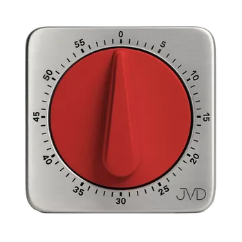 Kuchyňská minutka JVD Stříbrná mechanická minutka JVD DM79.3